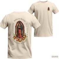 Virgen De Guadalupe T-Shirt – Traditional Mexican Religious Icon, Beautiful Floral Design With Historical Significance. Menswear Tops